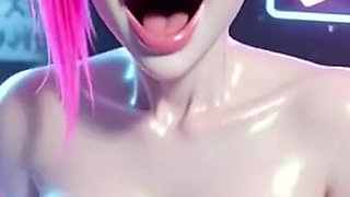 Cute Cyberpunk Girls on Four Legs, Ai Animation