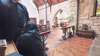 Taste of Curiosity The nun sucks off the priest's cock