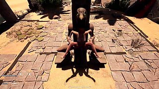 The ancient statue woke up and embarked to penetrate Lara in all her fuck holes, cramming her with glue. THREE DIMENSIONAL Anime porn Game