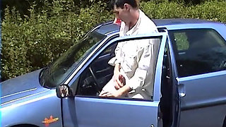 Pretty Student Slut Gets Analized and Facialized on the Roadside on Her Way to Campus