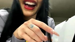 Chubby Brunette Big Boobs Dildo Masturbation