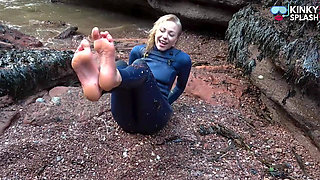 Salty Wetsuit Toe Sucking Slut