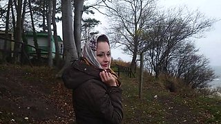 Wanilianna Squirts & Pee in Public Place Amateur MILF Stockings Solo