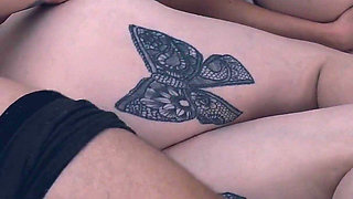 Step Mom and Step Sister Share Bed with Step Son in Naughty Hotel Romp