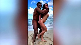 Busty babe Ewe Sweet enjoys some wild beach fun with BBC Troy Francisco in an interracial hookup