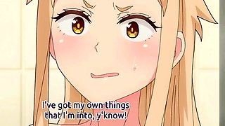 Naked anime beauty mounts BF in bath for deep messy grind