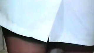 British Secretary Strips from Lingerie to Stockings for Soft