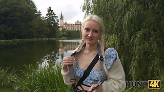 Hunt4k. hunter found a teenager and Tight Pussy in the park and screwed her toughly afterwards