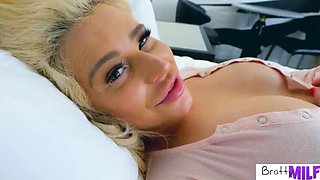 Blonde Stepmom and Stepson Have Wild Sex in Hotel Room