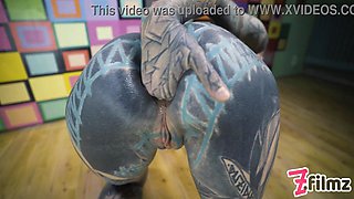 Tat duo FIRM POINT OF VIEW FUCK-A-THON - BUTT SEX pulverize, gapes, messy SUCKY-SUCKY, rectal internal cumshot, damsel ejaculation