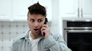 Nasty brunette pornstar with big boobs