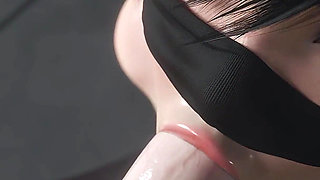 Yuffie Final Fantasy 7 - Wet Sloppy Blowjob Service [only Mask Version 4K]
