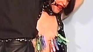 Bound Mature Brunette MILF Gets Pussy Heavily Weighted