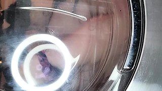 Amateur webcam voyeur BBW blowjob and facial