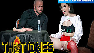 Sexy Gracie Gates Can't Focus on Her Interview While a Machine Pounds Her Senseless