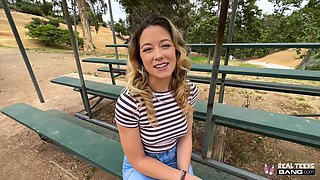 River Lynn: Blonde Stranger's Wild Amateur Street Adventure