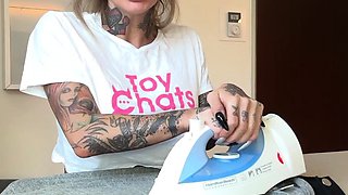 Joanna Angel Talks Dirty and Preps Topless for the Pornhub