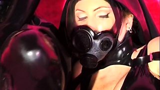 Two sexy hot brunette latex babes fetish
