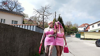 Hot Foursome with Two Bimbo-doll Sluts!