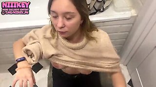 18-Year-Old Russian College Girl Skips Studying for Hot Dorm Toilet Blowjob in 4K
