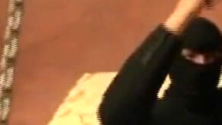 Humiliating foot stretching in hanging out
