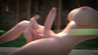 Down The Rabbit's Slot - THREE DIMENSIONAL Hermaphroditism Cartoon