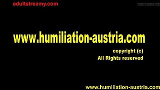 Gina Blonde Femdom Humiliation - Brutal Pissing & Spitting on Slaves