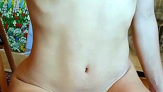 Beauty small tit amateur teen masturbating her shaved pussy