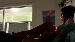 Latina girlfriend POV blowjob and first ever anal attempt