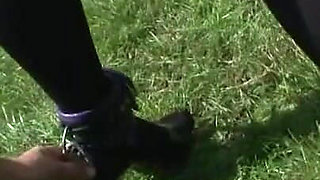 Humiliating whipping and candle dripping