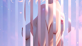 Pink Sunset Beach Goddess Dreamlike Ocean Beauty Ai Art Slideshow