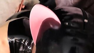 Latex Chick Sucks Cock and Gets a Good Facial! - @unchained'