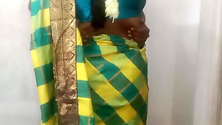 Tamil Saree Hot Busty Aunty Fucking in House