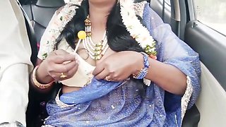 Indian Car Sex Telugu Dirty Talks.car Driver Try To Fuck Telugu Saree Aunty