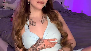 Drooling Adrianna Savu spanks and bangs with a gigantic fake penis while her boinks dig into your back.