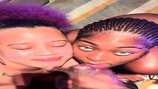 Threesome amateur pov blowjob and fucking