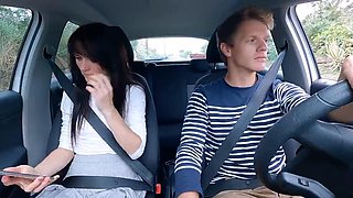 MrPussyLicking Devours Big-Butt Cheating Brunette in Car Backseat