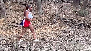 Pregnant Ebony Goddess Outdoor Pee