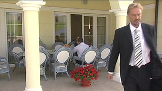 Cash Makers Blonde Pussy Pounded Hard at Dinner