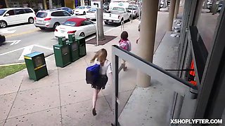 Lp officer pounds Taylor Blakes teenage pussy for a deal before officers arrives