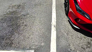 Real Gas Station Pick up Fine Ass Luna Luxe Gets Fucked on Teddy Tarantino's Ferrari