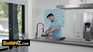 Chesty curvy Crystal Rush, Charley Hart & Nicky Rebel in nasty group fuck