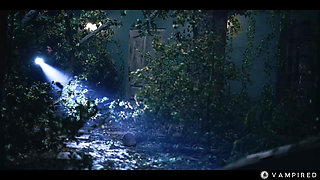 Male Vampire Bondage - Mesmerized Wife Draining Cum Out of Tied Up Husband COCK