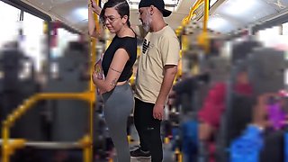 Slutty Student 18+ Gets Cumshot In Public On The Bus With Verified Amateurs