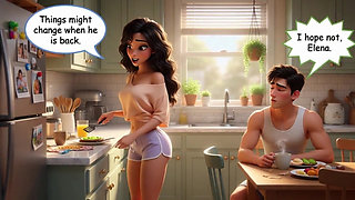 Young Man and Beautiful Woman Share Passionate Secret Encounters at Home (ai Generated)