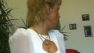 A Mature Lady From Germany Plays with Her Pussy on Casting