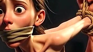 Skinny Slave Girl Bound Tight - Desperate & Begging for Mercy