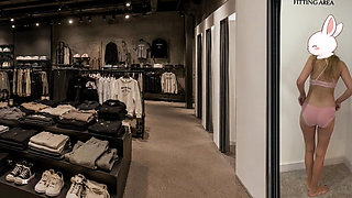 Teenage PUBLIC Flashing in a clothing store  ended with a spanking in the managers office