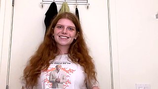 Cute amateur brunette naughty in solo jerking show on camera