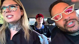 I found a window cleaner at the traffic light! And I called her over to be a pornography actor and have super-steamy orgy in our camper in the middle of the street. I made her all humid and she wiped our whole truck seat.